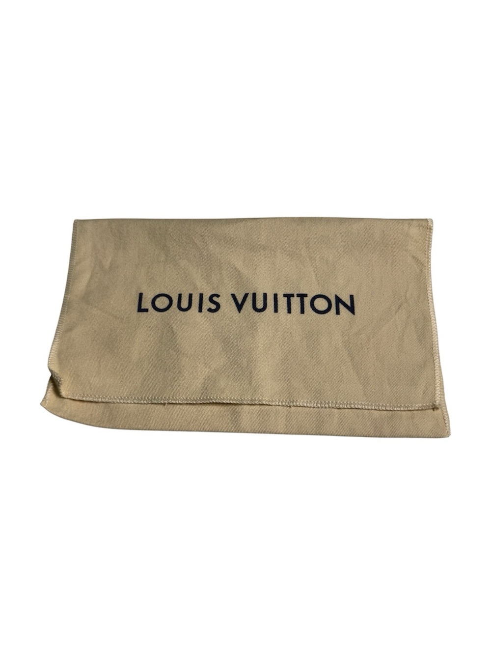 Louis Vuitton Tan Dust Bag with Black Logo